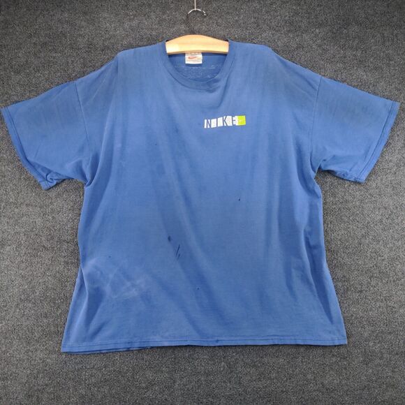 Vintage Nike Just Do It Graphic Swoosh Distressed T Shirt Double Sided Size XXL - Picture 2 of 14